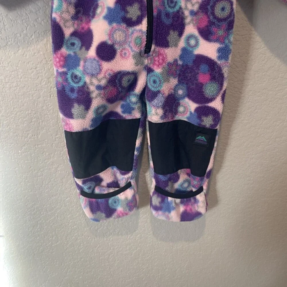 MOLEHILL SNOW SUIT FLEECE 1 PIECE BUNTING HOOD INFANT GIRL 9 18 MONTH Purple